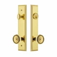 thumbnail image 3 of Grandeur Carr  Tall Plate Single Cylinder One Piece Knobset with Soleil Knob, 3 of 6