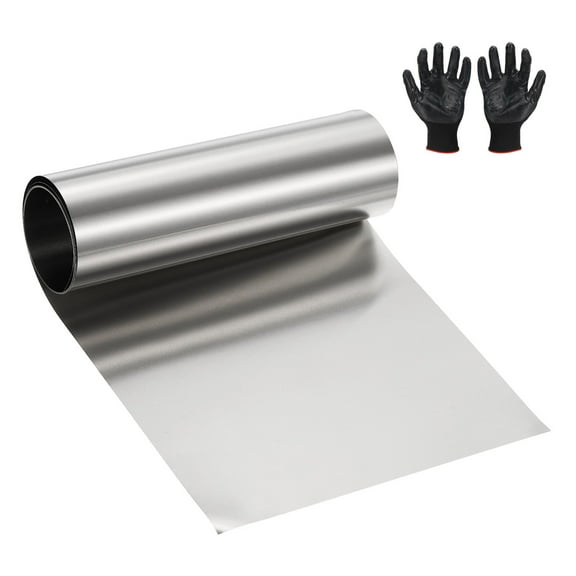 Uxcell Stainless Steel Roll Metal Flashing Foil Plate, 0.06 x 100 x 1000mm for DIY Crafts Electrical Repair (1 Pack, Silver)