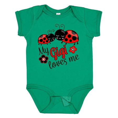

Inktastic My Gigi Loves Me with Cute Ladybugs Gift Baby Boy or Baby Girl Bodysuit