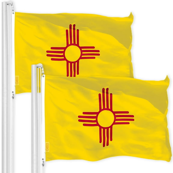New Mexico NM State Flag 3x5FT 2-Pack 150D Printed Polyester By G128