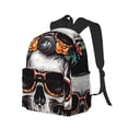 thumbnail image 2 of Lsque Flower Horn Skull A Classic Casual Backpack - Large Capacity Water-Resistant Backpack for School, Work, Travel, and Outdoor Activities, 2 of 8