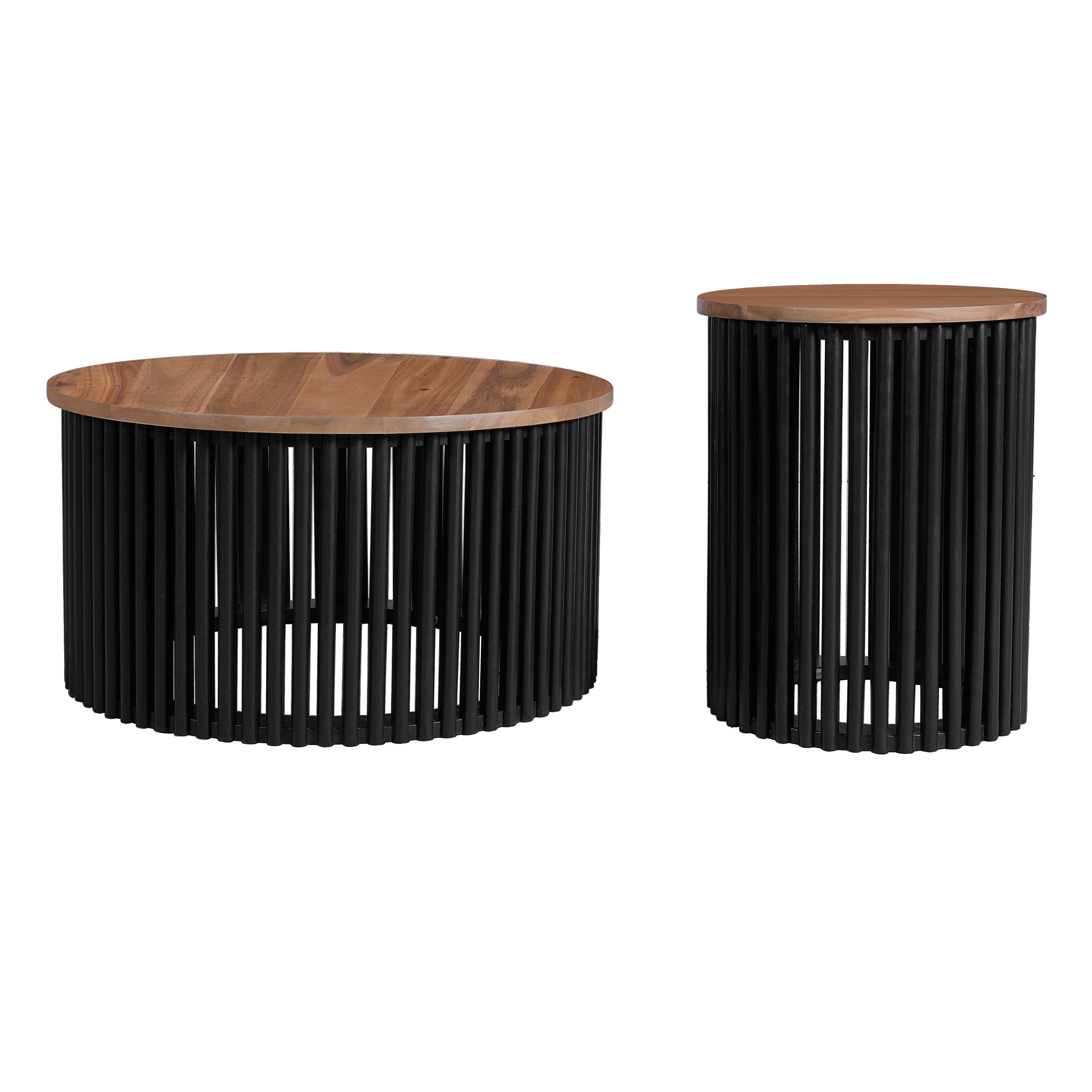 Euroco PATIO FURNITURE SETS : ACACIA SOLID WOOD COFFEE TABLE + ACACIA SOLID WOOD SIDE TABLE
