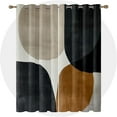 thumbnail image 2 of Boho Curtains- Mid Century Mordern Geometric Abstract Patterned Blackout Curtains For Living Room Bedroom, Room Darkening Grommet Drapes Window Treatments-52"W x 63"L (Pack of 2), 2 of 6