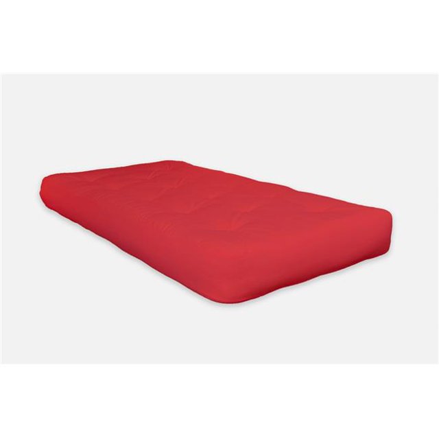 HomeRoots 415538 6 in. Red Single Foam Futon Full Mattress