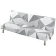 thumbnail image 1 of Armless Futon Slipcovers Stretch Folding Sofa Bed Cover with Elastic Bottom, Printed Fitted Couch Cover Furniture Protector for Pets, 1 of 7
