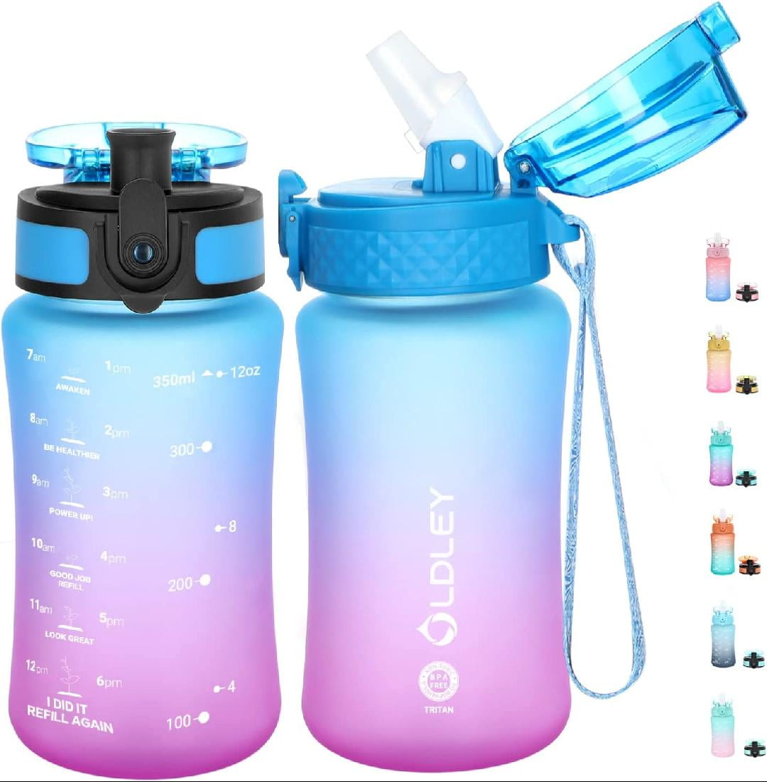 AceCamp 2 Pack-Kids Water Bottle,Eastman Tritan Kid Water Bottle BPA Free&FDA Approved Sports Water Bottle 12 oz Portable Leakproof