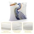 thumbnail image 4 of PIKWEEK  Grey Heron in Water Throw Pillow Cover Cases Natural Watercolor Blue Green Colorful Painting Bird Ecology Naturalism Outdoor Decor Pillowcase Home Square  Pillow Slip, 4 of 5