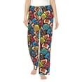 thumbnail image 2 of Lsque American Football Print Women's Pajama Pants, Lounge Pant - Comfortable Home Wear,Elastic Waistband, Stylish Design-XX-Large, 2 of 9