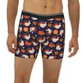 thumbnail image 2 of Rateoe Turkey And Thanksgiving Print Men’s Underwear Boxer Briefs Soft Comfortable Underwear Boxer Briefs, Long Leg Briefs,Anti-chafing Boxer Briefs, 2 of 7