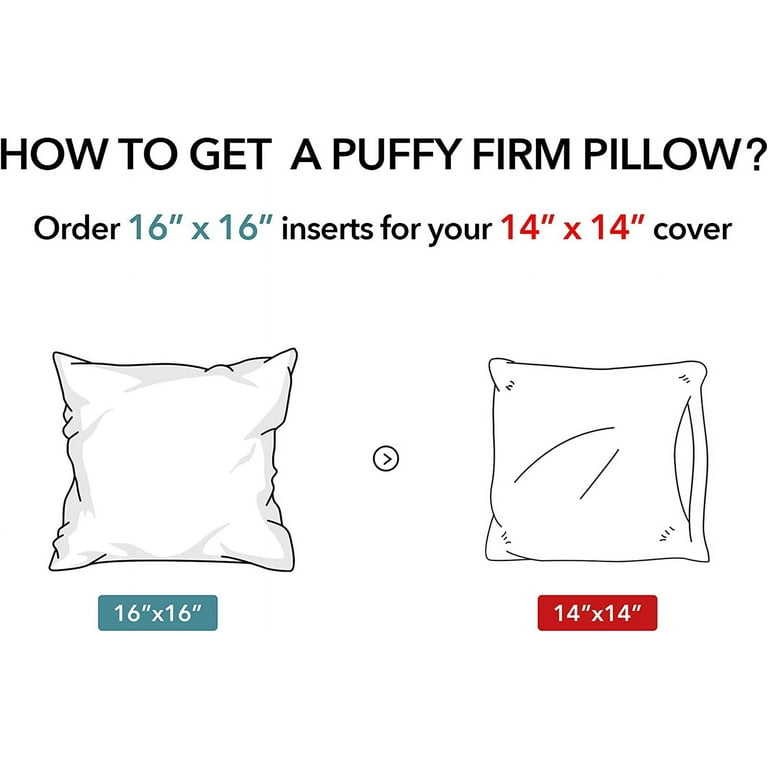Oubonun 16 x 16 Pillow Inserts (Set of 2) - Throw Pillow Inserts