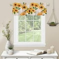 thumbnail image 3 of Sunflower Window Valance Vintage Style Ornament with Flowers Agriculture Nature Botanical Inspiration Farmhouse Curtain Valance for Kitchen Bedroom Bathroom Decor with Rod Pocket, 54" X 18"，1 Panel, 3 of 6