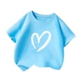 thumbnail image 4 of HGIEYS Girls Short Sleeve Tee Shirts Kids Summer Crewneck Tops 5-14 Years | Soft lightweight kids 3-4 Years, 4 of 4