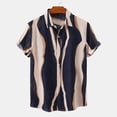 thumbnail image 2 of Hombres Casual Botones Playa Sin posicionamiento Estampado Turndown Camisa de manga corta Blusa Pompotops  oipoqjl49384, 2 of 9