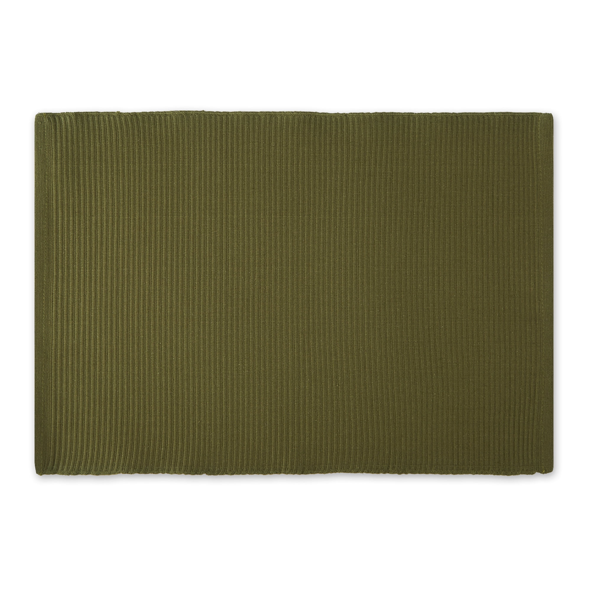 DII Ribbed Kitchen Placemat Set, Set of 6, 19"x13", 100% Cotton, Multiple Colors