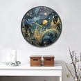 thumbnail image 4 of 12" Round Silent Wall Clocks Stars and Moon Acrylic Battery Operated Clock Non-Ticking Clocks Bedroom Living Room Home Decorative, 4 of 10