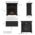 thumbnail image 2 of Northwest 29-inch Electric Fireplace TV Stand with Faux Logs and LED Flames, 2 of 7