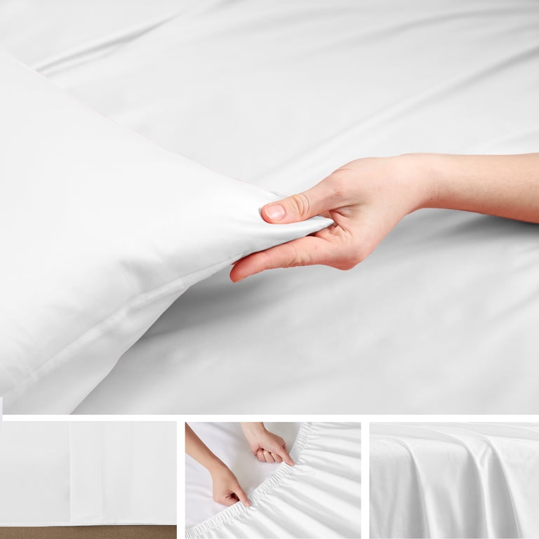 Purity Home 100% Cotton Twin Sateen Sheet Set, Wrinkle-Resistant photo 5