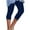 Navy, variant on QURATI High Waisted Capri Leggings for Women Soft Slim Yoga Pants for Running Cycling Workout Straight Leg Casual Workout Travel Cropped Pants Summer Activewear M