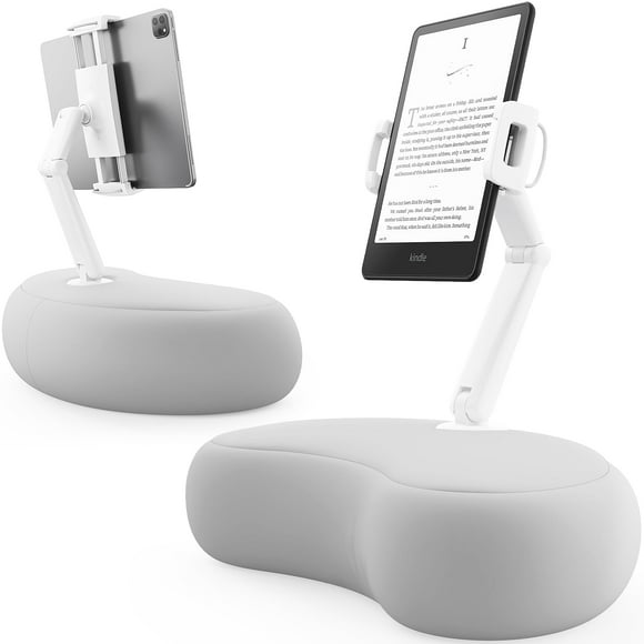 SAIJI Tablet Pillow Holder, Kindle Holder Compatible with 4.7”-15.6” Kindle, Phone, iPad, 360° Adjustable Tab