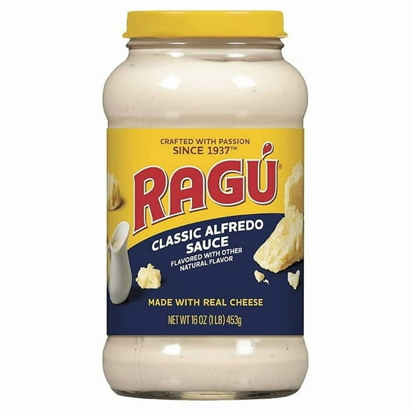1x Ragu Classic Alfredo Sauce, Creamy Sauce Made with Real Cheese with Italian-Inspired Flavor, 16 OZ