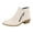 1-White, variant on Suede Ankle Boots for Women Casual Round Toe Low Stacked Heel Zip up Business Work Dress Fall Booties