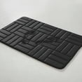 thumbnail image 2 of 1 Piece Rectangular Color Variant Memory Foam Bathroom Rug Set Non-Slip PVC Backing, 2 of 5