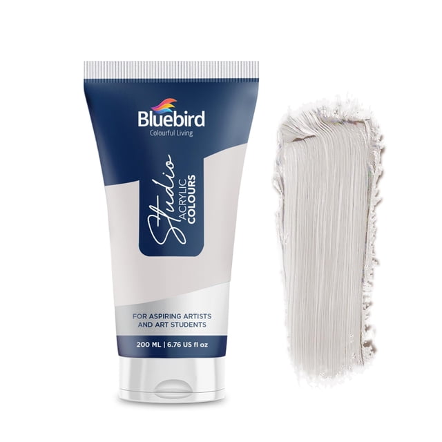Pintura acrílica BLUEBIRD Studio 190 ml Plata Brillante