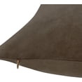 thumbnail image 3 of Delara Velvet Decorative Throw Pillow Cover, 20x20 inch, Pack of 1, Soft Breathable Cushion Cover with Hidden Zipper, Cocoa brown, 3 of 4