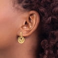 thumbnail image 4 of Diamond2Deal 14k Yellow Gold Polished Circles Post Dangle Earrings for Women, 4 of 4
