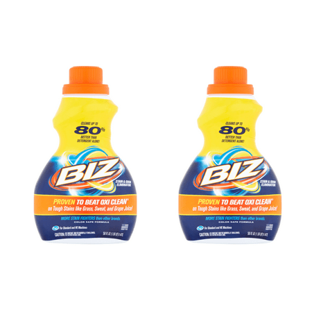 (2 Pack) Biz Stain & Odor Eliminator Liquid, 50 fl (Best 50 50 E Liquid)