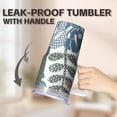 thumbnail image 5 of 20oz Insulated Mug with Lid & Straw - Stainless Steel Double Wall Vacuum Travel Tumbler, Leakproof Thermal Coffee Cup, Bohemian Print, 5 of 5
