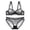 Black, variant on Levmjia Women's Lace Lingerie Set Push Up Bra Solid Color Panty Set Comfortable Everyday Wear Deep V Backless For Sleep Date Night