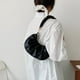 thumbnail image 4 of Nuevo bolso plisado de un solo hombro, bolso mensajero de moda, negro, 4 of 6
