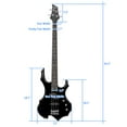 thumbnail image 2 of Glarry 4 Strings Fire Style Electric Bass Guitar For Beginner with 20w Amp Black, 2 of 7
