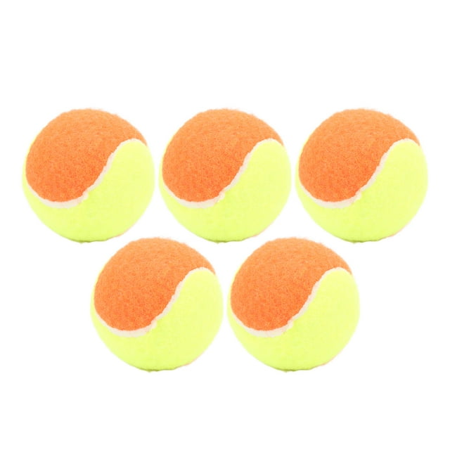 Rubber Elastic Balls, Training Tennis Ball Pressure Relief 5PCS 6cm Diameter For Water Activities Orange,Green