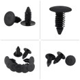 thumbnail image 1 of 50pcs Car Bumper Trim Clips Plastic Rivet Fasteners Push Pin Retainers for Automotive Accessories Black, 1 of 7