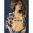 thumbnail image 2 of Colorful Hearts Pride Design Tee T-shirt Color Women's, 2 of 3
