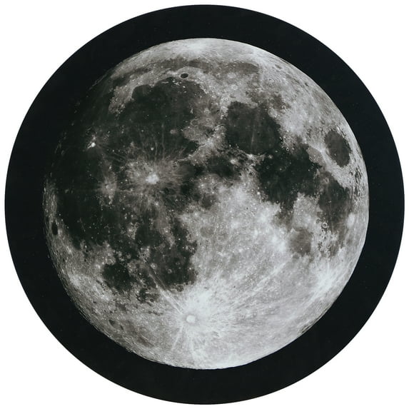 Empire Art Direct "Full Moon" Circular Canvas Round Wall Art, 24" Diameter, Ready to Hang