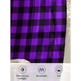 thumbnail image 6 of Sheer Curtains 54 inches Long, Black Purple Retro Plaid Pastoral Plaid Vintage Style Light Filtering Sheer Window Curtains Rod Pocket Voile Drapes for Bedroom Living Room, 52"W x 54"L 2 Panels, 6 of 7