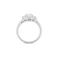 thumbnail image 4 of 1.76 Carat (Ctw) Lab-Created Three-Stone Octagon Moissanite Engagement Ring in 10K White Gold for Women, 4 of 6