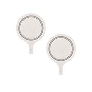 Haute Decor Attract Pinch-Free Magnetic Wreath Hanger White - Set of 2 Magnets - for use on 1 Single-Pane Glass Door/Window or 2 Metal Doors/Surfaces