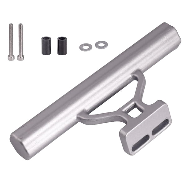 Extensión para manillar de bicicleta, linterna, soporte para teléfono LED, estante de montaje extensor Plata kusrkot Extensor de manillar de bicicleta
