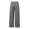 thumbnail image 4 of Womens Medium Waist Baggy Elastic Waist Sweatpants Casual Fleece Long Pants with Pockets Gyujnb,Size:S, 4 of 5
