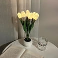 thumbnail image 1 of Led Tulip Night Light Simulation Flower Table Lamp Home Decoration Atmosphere Lamp Romantic Potted Gift For Office/room/bar/cafe, 1 of 5