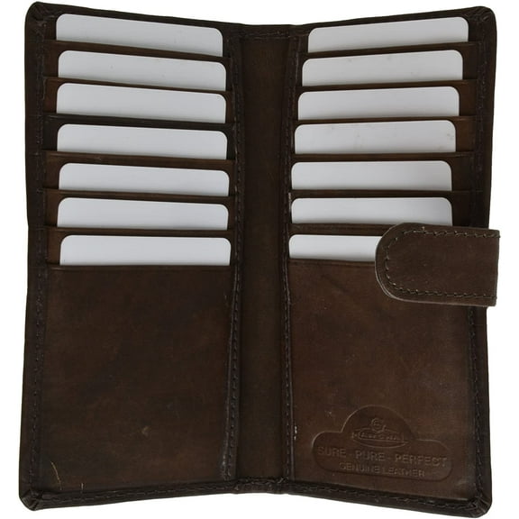 Marshal Wo Checkbook Cover Credit Card Slots Secure by Button Closure