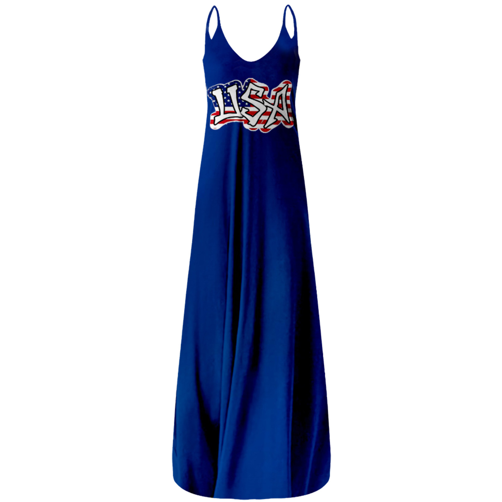 LWZWM Fourth of July Dress for Women Princess Dress Maxi Dress Stripe