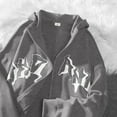 thumbnail image 2 of Mens Y2K Zip Up Hoodie Gothic Oversized Sweatshirt Vintage Graphic Print Baggy Academia Sweatshirts for Men Women, 2 of 7