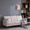 Creamy White, variant on 71.3" Modular Sofa, Modern Linen Sofa Couch with Solid Wood Legs, Three Seat Without Chaise Concubine, 3-Seater Sofa with Side Pocket, Solid Wood Frame, for Home Living Room Bedroom, Dark Gray