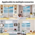 thumbnail image 6 of Ocean Beach Kitchen Curtains 63 Inch Length, Natural Blue Sea Waves Sky Cloudy Scenery Grommet Top Bedroom Living Room Curtains, Light Filtering Cafe Curtain Drapes 2 Panels Set 84''x63'', 6 of 9