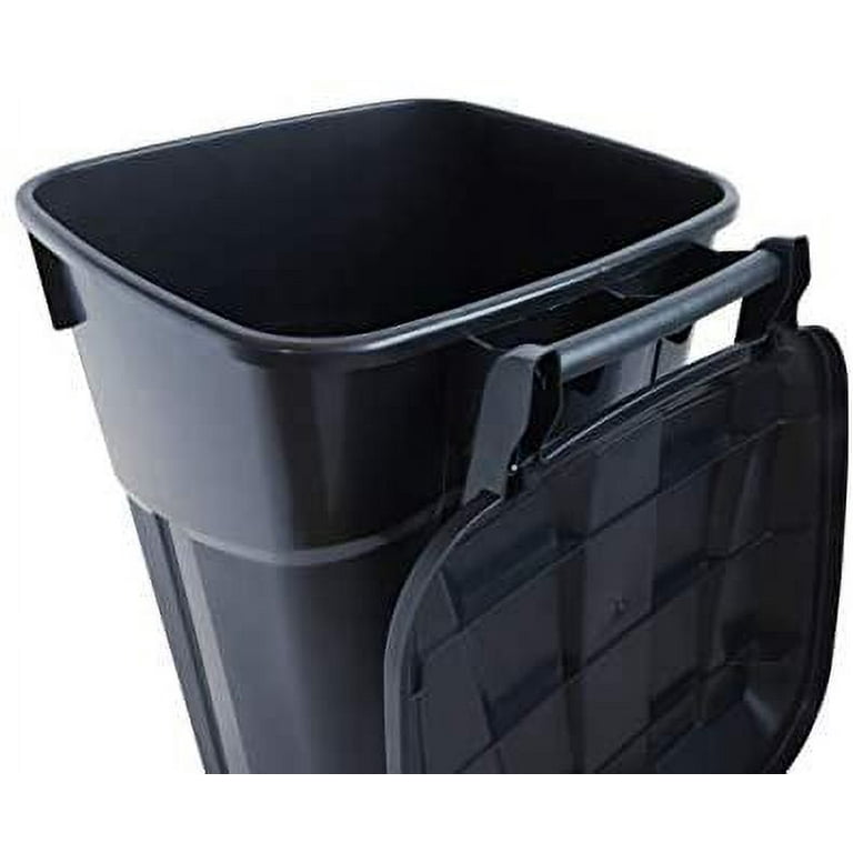 Hyper Tough 32 Gallon Wheeled Trash Can with Turn and Lock Lid 